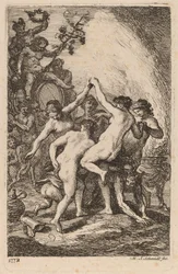 Le triomphe de Bacchus avec des nymphes dansantes