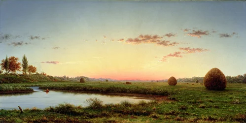 Meules de foin sur les marais de Newburyport, 1862