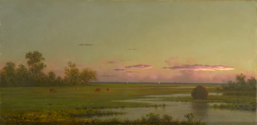 Marais salants à Southport, Connecticut, vers 1862-1863