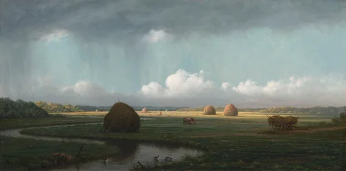 Averse soudaine, marais de Newbury