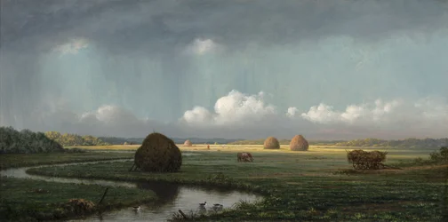 Averse soudaine, marais de Newbury