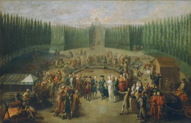 Pose de la première pierre du Temple de la Concorde à Laxenburg