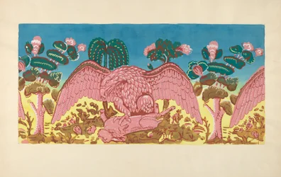 Design de boîte à chapeau Aigle et Lapin