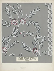 Mur décoré, vers 1938