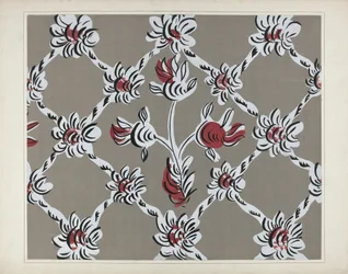 Détail de Mur Peint à la Main, vers 1938