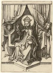 Christ en trône, avec deux anges