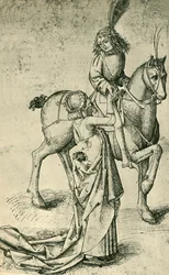 Cavalier et femme, vers 1480, 1943