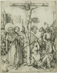 La crucifixion avec les saintes femmes, saint Jean et les soldats romains