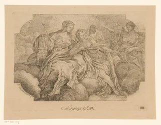 Allégories féminines de la paix, de la justice et de l