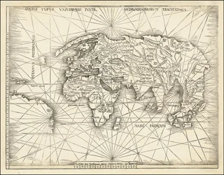 1513 map - Orbis Typus Universalis Iuxta Hydrographorum Traditionem