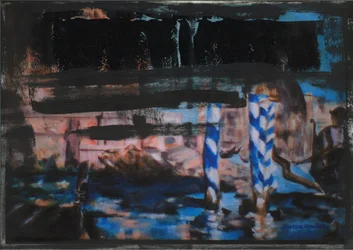 Canal Grande abstrait noir 1