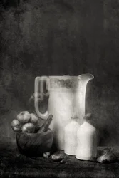 Nature morte de cuisine rustique