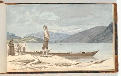 Un lieu de passage. Figures près des bateaux
