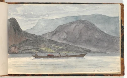 Paysage de fjord avec barque