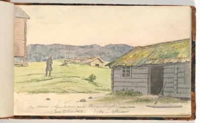 Paysage avec fermes