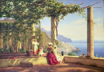 Pergola surplombant Amalfi