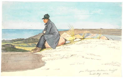 Homme assis dans les collines de Bangsbo, Vendsyssel, 22 mai 1833