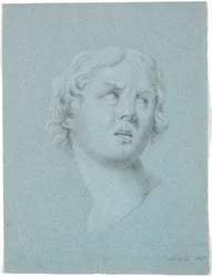Étude de tête de femme, tournée 3/4 vers la droite