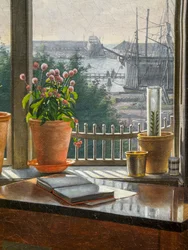 Vue devant la fenêtre de l