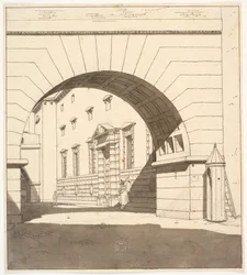 Étude préliminaire pour la peinture "Le bâtiment de l