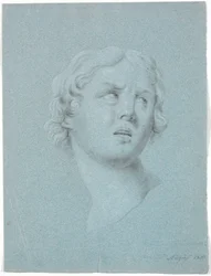 Étude de tête de femme, tournée 3/4 vers la droite