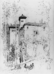 Dessin préparatoire pour "Tour des Dames"