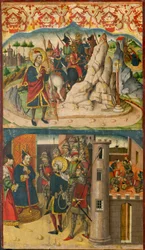 Saint Christophe Rencontre Satan ; Saint Christophe devant le Roi de Lycie