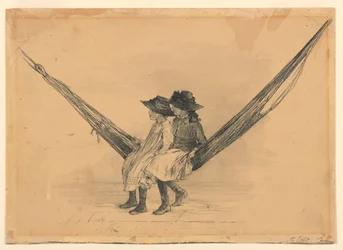 Mary et Eleanor Hague dans un hamac
