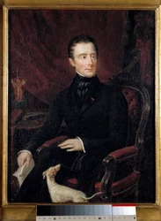 Portrait du poète français Alphonse de Lamartine (1790-1869)