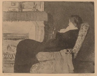Devant la cheminée n° 1, vers 1882