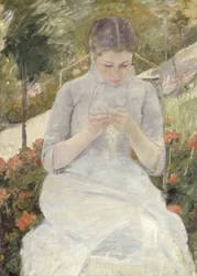 Jeune fille au jardin