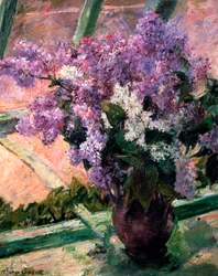 Lilas à une fenêtre, vers 1880