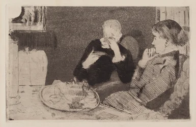 Lydia et sa mère au thé