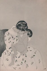Mère et enfant, vers 1890
