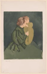 Mère paysanne et enfant