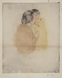 Mère paysanne et enfant