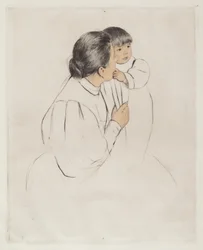 Mère paysanne et enfant