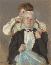 Portrait de Mme Cyrus J. Lawrence avec son petit-fils R. Lawrence Oakley