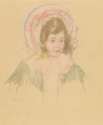 Sara portant un bonnet et un manteau