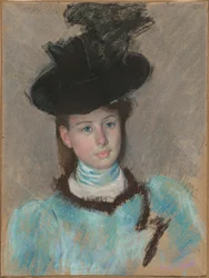 Le chapeau noir, vers 1890