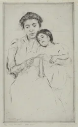La Leçon de crochet, vers 1902