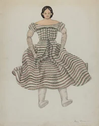 Poupée et costume, vers 1937