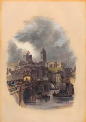 Le vieux pont de Tyne, Moot Hall, cathédrale Saint-Nicolas et château