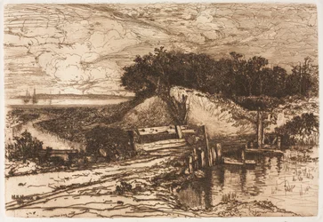 Gardiners Bay, Long Island, vue de Fresh Pond, 1881