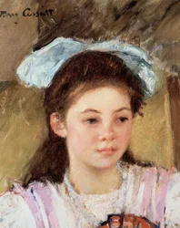 Ellen avec un grand noeud dans ses cheveux. Peinture de Mary Cassatt (1845-1926)