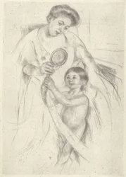 Regard dans un miroir à main #3