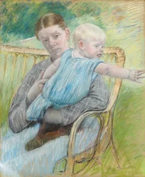 Mathilde portant son bébé