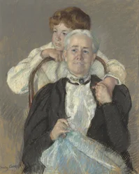 Portrait de Mme Cyrus J. Lawrence avec son petit-fils R. Lawrence Oakley, vers 1897