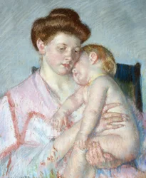 Bébé endormi, vers 1910