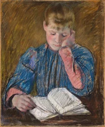 Jeune fille lisant, vers 1894 (pastel sur papier)
